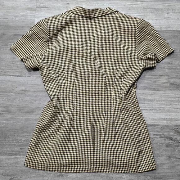 Alyn Paige Vintage 80s Houndstooth Blazer Skirt Suit Set USA Made - Picture 4 of 14